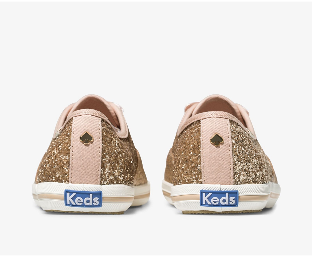 Keds Sneaker Damen Rosa Gold - Kate Spade New York Champion Glitter - HJW-814059